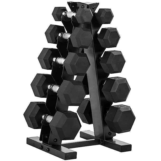 CAP Barbell 150-lb Rubber Hex Dumbbell Weight Set | Amazon (US)