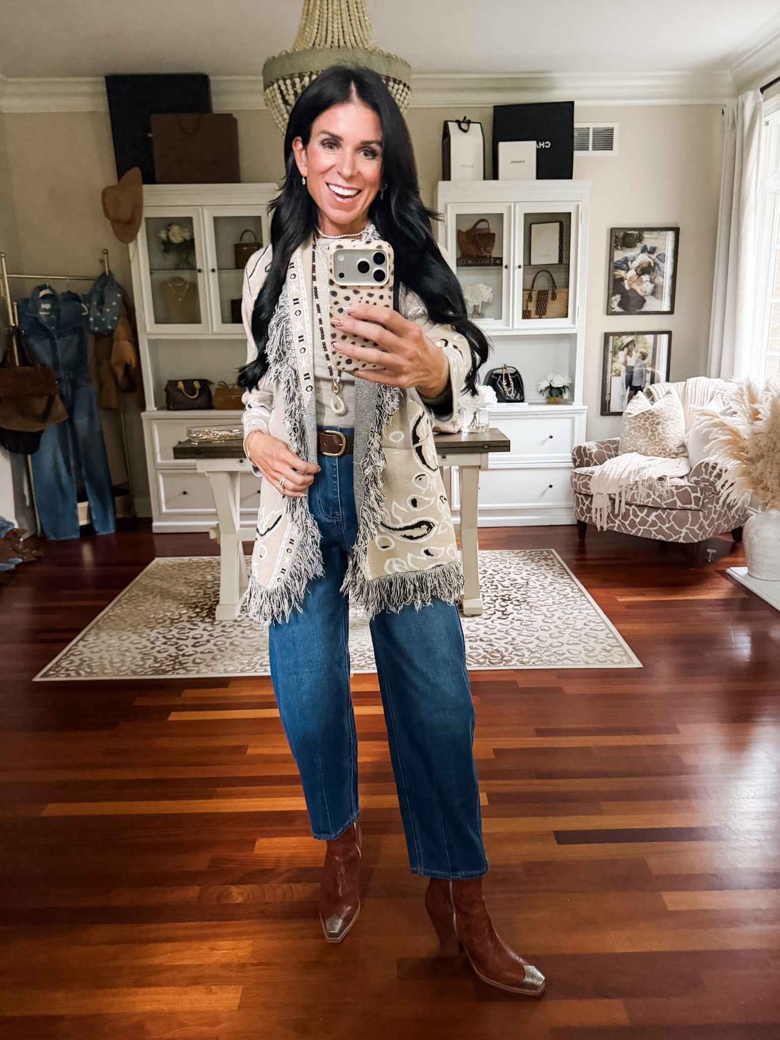 Love this bandana cardigan!

#LTKSeasonal #LTKootd #LTKSaleAlert