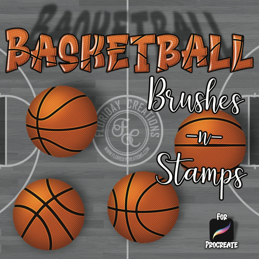 Procreate Basketball Textures & Stamps - Custom Brush Set for Digital Art and Illustrations | Etsy (US)
