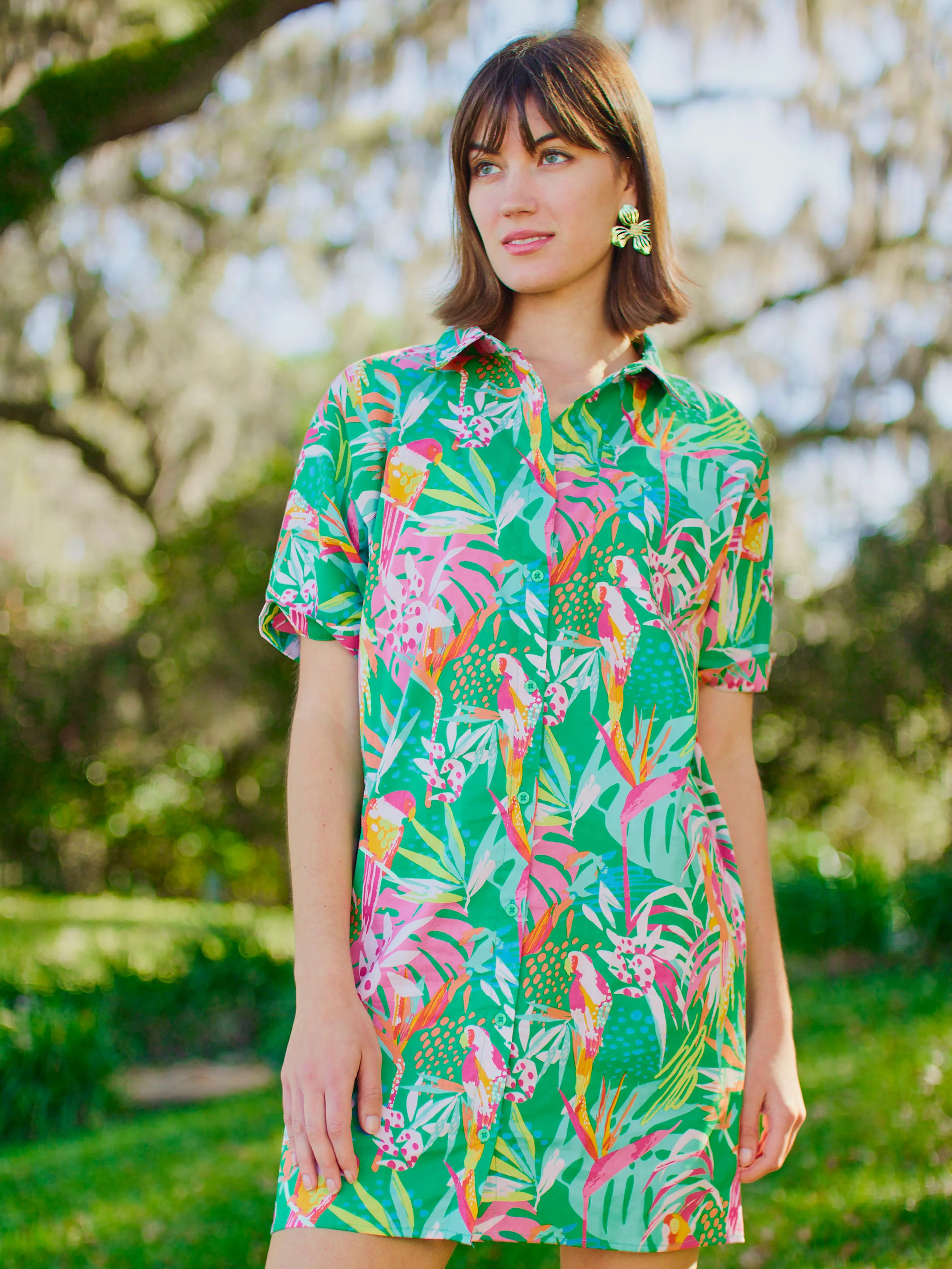 Dani Dress | In the Trees Green | Michelle McDowell