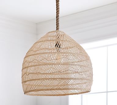 Flora Rattan Pendant | Pottery Barn (US)