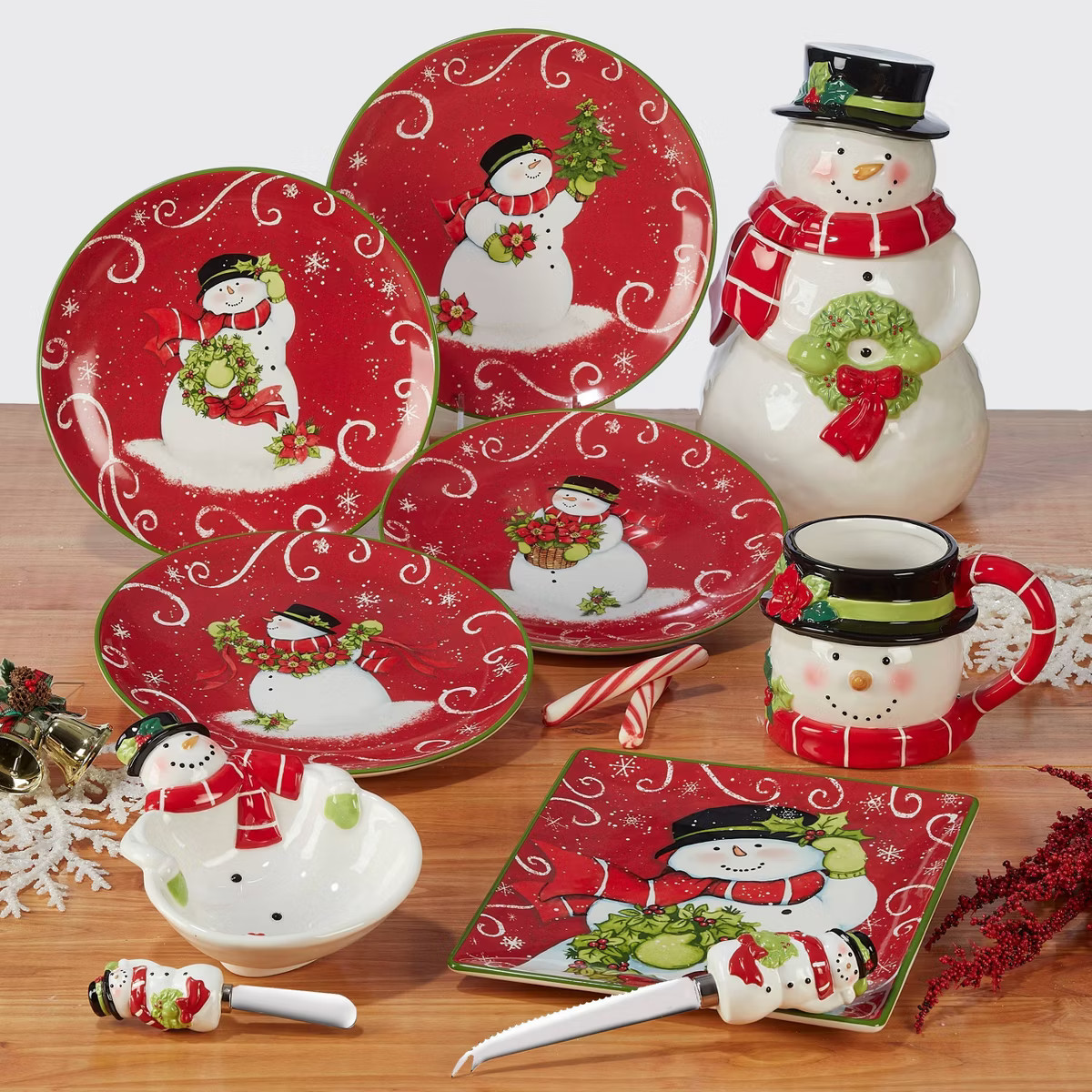 18oz 4pk Earthenware Holiday Magic Snowman 3-D Mugs - Certified International | Target