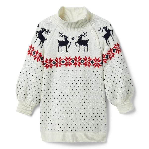 Fair Isle Reindeer Sweater Dress | Janie and Jack