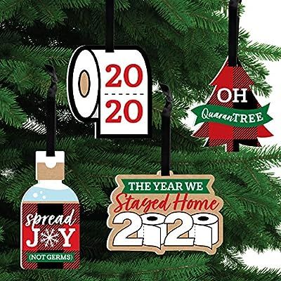 Big Dot of Happiness 2020 Quarantine Christmas - Holiday Decorations - Christmas Tree Ornaments -... | Amazon (US)