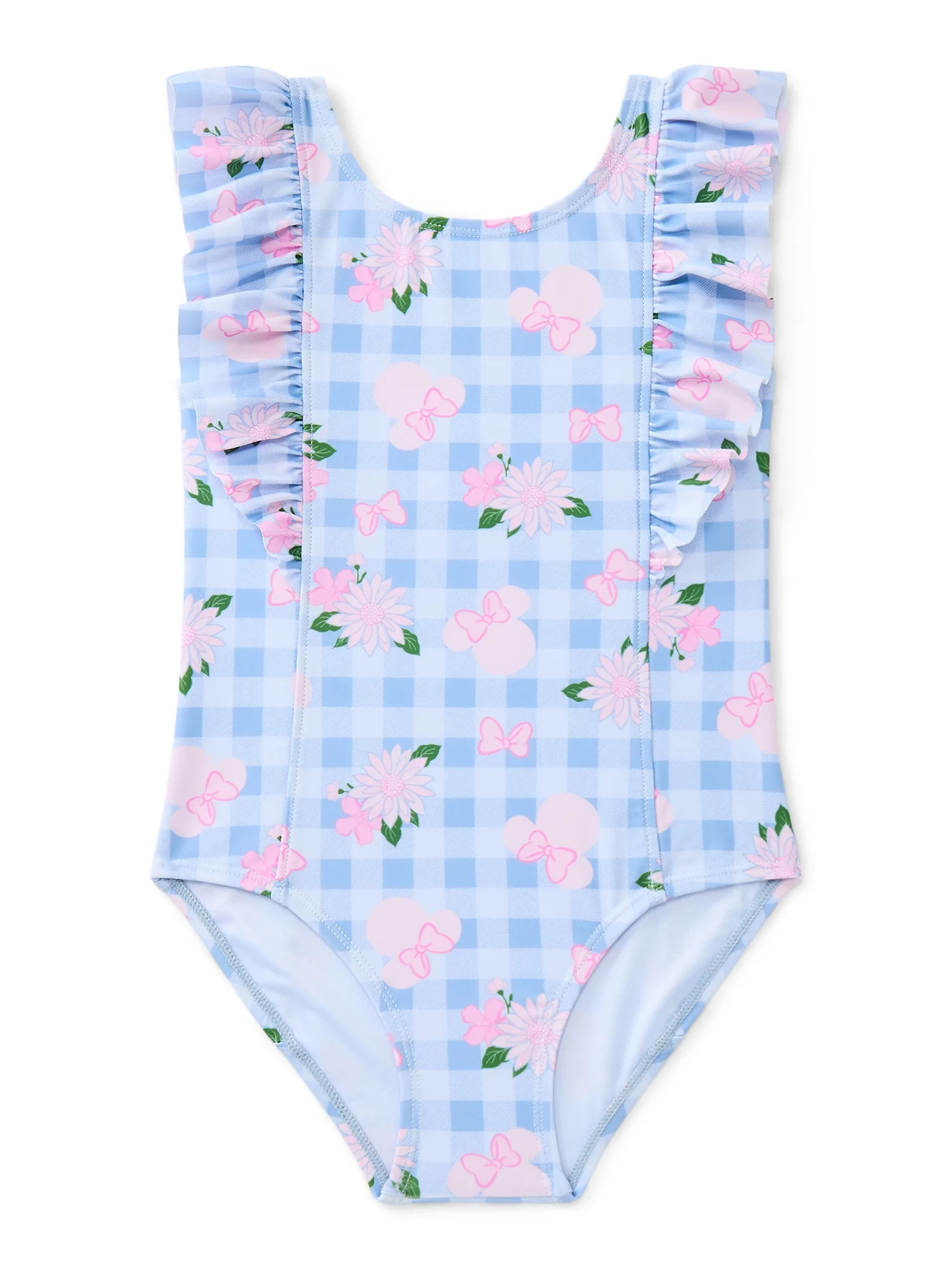 Character Toddler Girl One- Piece Swimsuit with Ruffles, Sizes 12M-5T | Walmart (US)