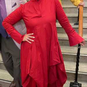 Red Oversize Shirt Dress / Valentine's Day Gift For Her / Long Red Dress / Asymmetric Collar Dres... | Etsy (Global)