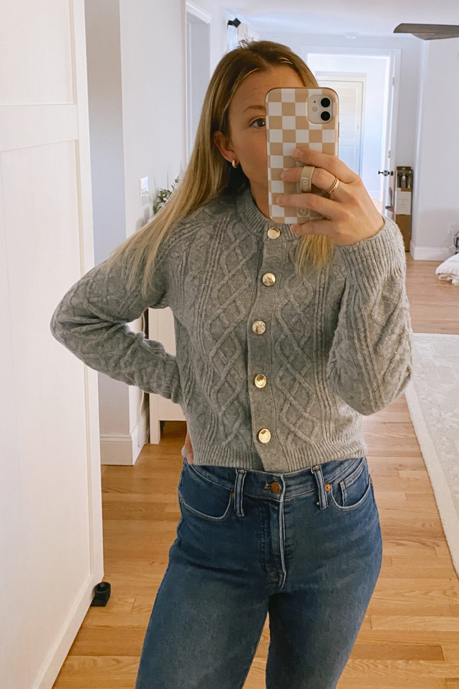 This target sweater is seriously soft. Love the gold detailed buttons. Wearing an xs 

#LTKWorkwear #LTKSaleAlert #LTKFindsUnder50