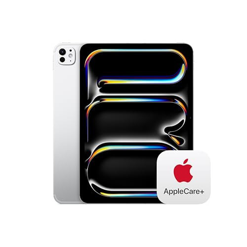 Apple iPad Pro 11-inch (M5): Ultra Retina XDR Display, 1TB, 12MP Front/Back Camera, Wi-Fi 7 with Apple N1 + 5G Cellular with C1X chip, Face ID, All-Day Battery Life — Silver with AppleCare+ (2 Years) | Amazon (US)