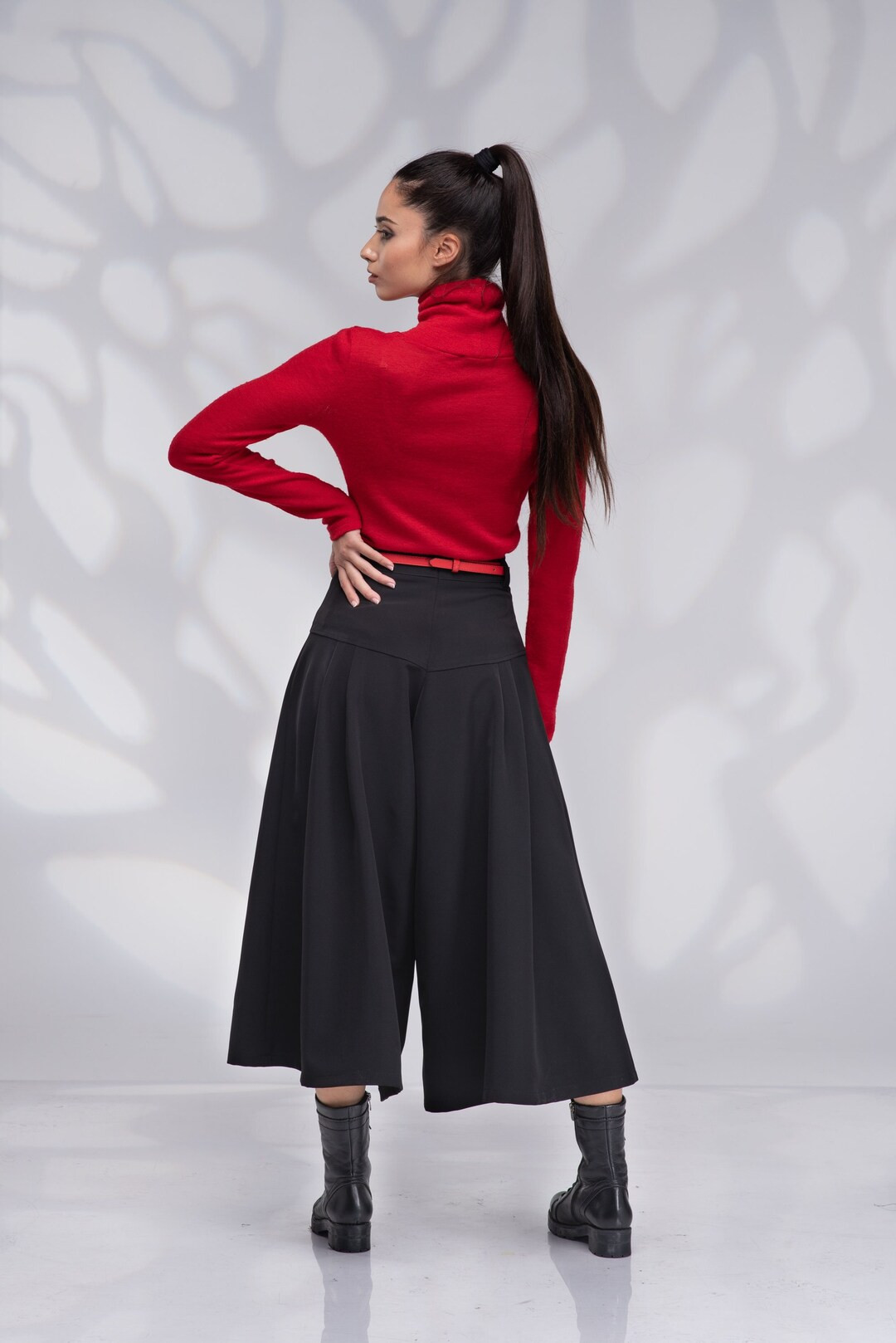 Wool Culottes, Winter Skirt Pants, Wide Leg Trousers - Etsy | Etsy (US)