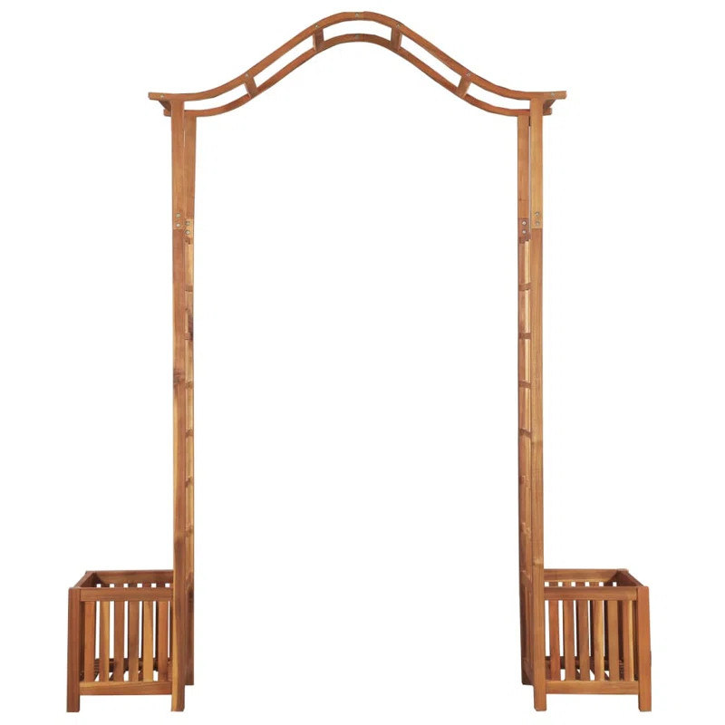 70.9" W x 15.7" D Wood Arbor with Gate | Wayfair North America