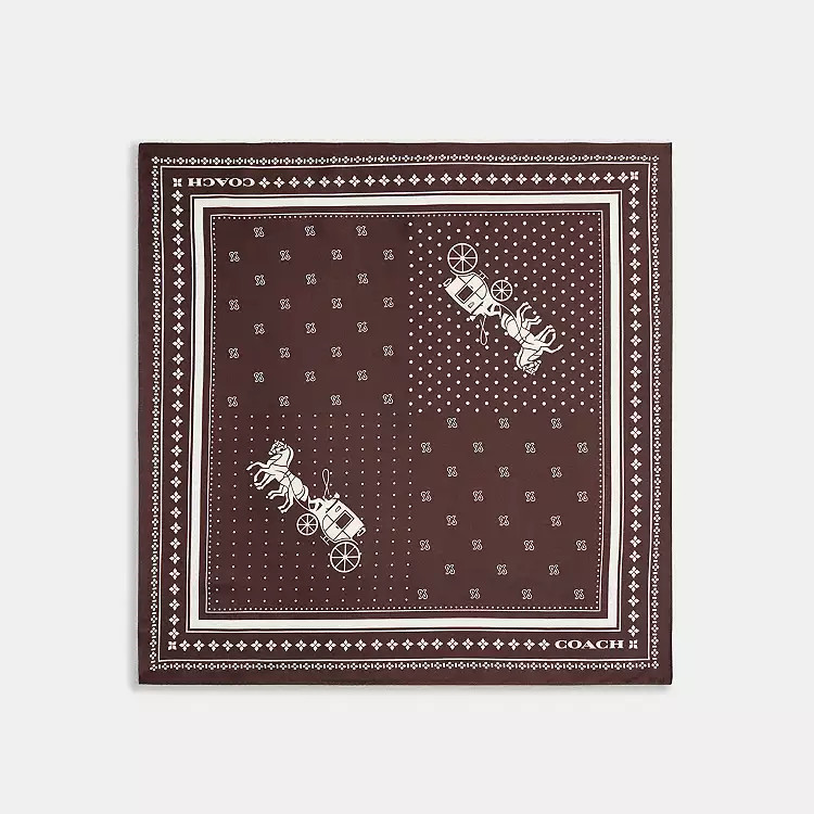 Horse And Carriage Dot Print Silk Bandana | Accessories | Coach | COACH\u00ae | Coach (US)