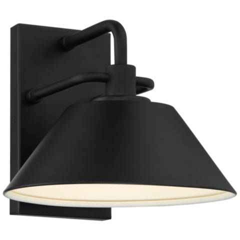 Avalon Small Outdoor LED Wall Mount - Black | Lamps Plus