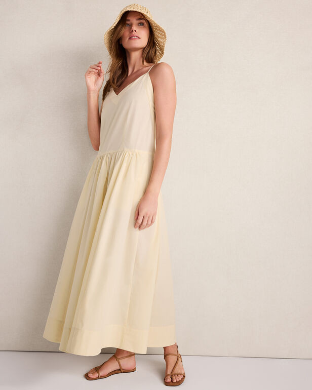 Organic Cotton Poplin Strappy Maxi Dress | Haven Well Within