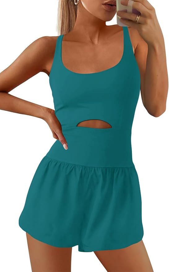 SENSERISE Womens Workout Rompers Athletic Romper Running Onesie One Piece Exercise Jumpsuits Gym ... | Amazon (US)