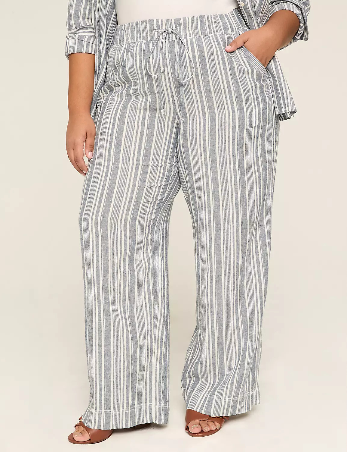 Linen Wide Leg Pant - New 29" Inseam | Lane Bryant (US)