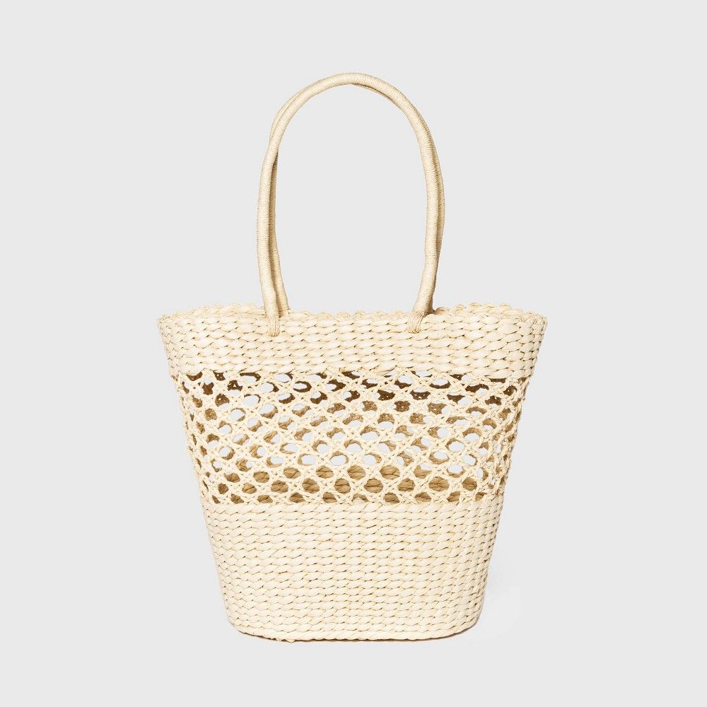 Straw Tote Handbag - Shade & Shore Off White | Target
