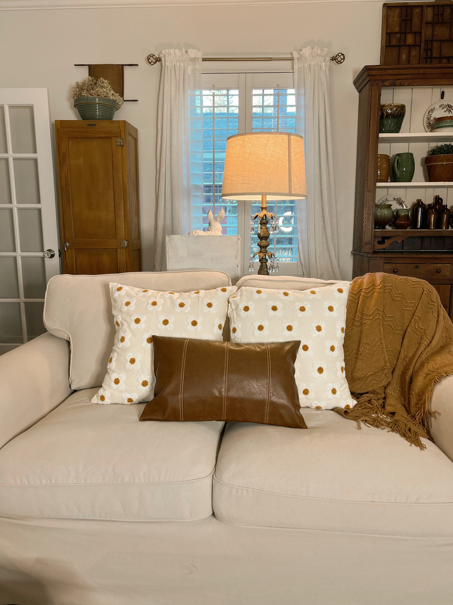 These faux leather and daisy pillows are so cute for spring  

#LTKfindsunder50 #LTKSeasonal #LTKhome