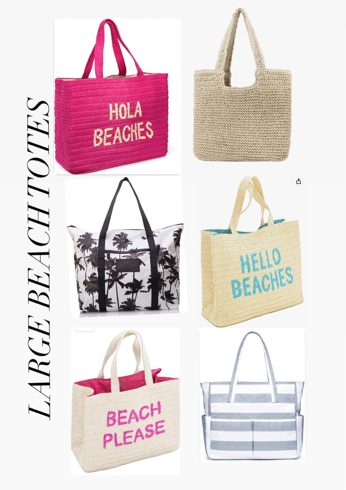 Large beach totes that are packable for travel. 
All are under $70.00

Vacation tote. 

#LTKtravel #LTKFind #LTKunder100