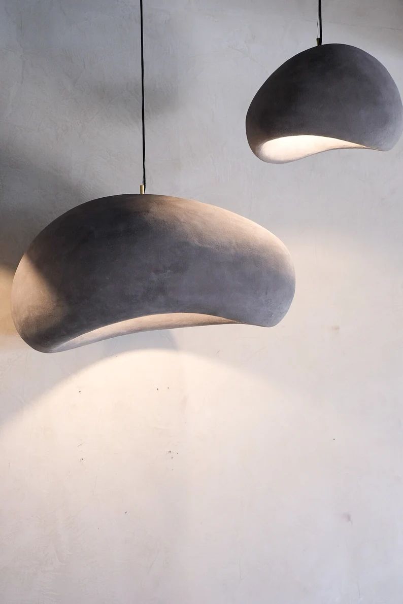 Giant Concrete Pendant Light, Unique Designer Ceiling Lamp, Modern Cement Chandelier, Contemporar... | Etsy (US)