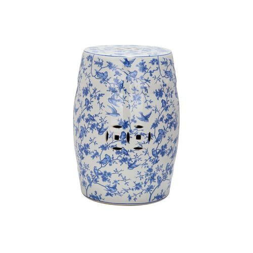 Oshry Garden Stool, Blue/White | One Kings Lane
