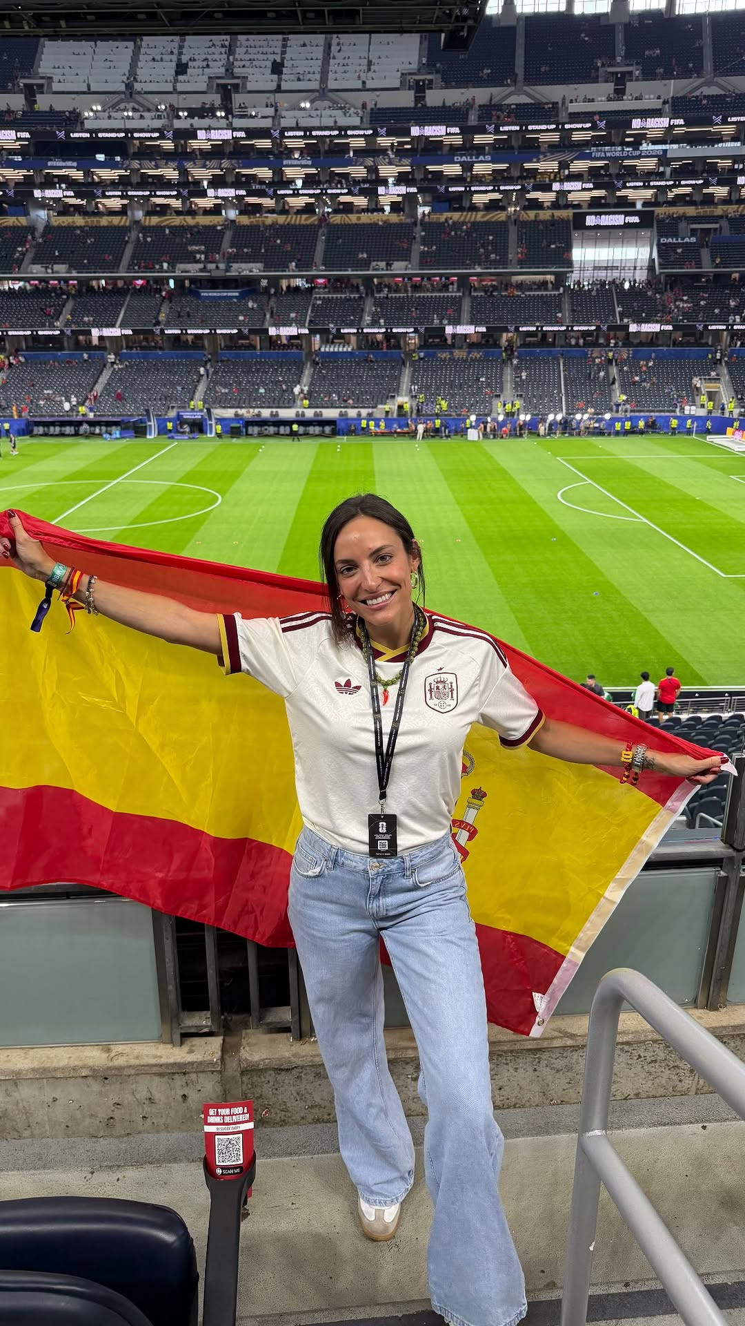 Repping Spain, one match at a time. ❤️💛 #LTKTravel #GameDayStyle #Spain #SpainFootball #SoccerStyle #WorldCup #FootballCulture  

 #LTKdayinmylife #LTKootd #LTKTravel