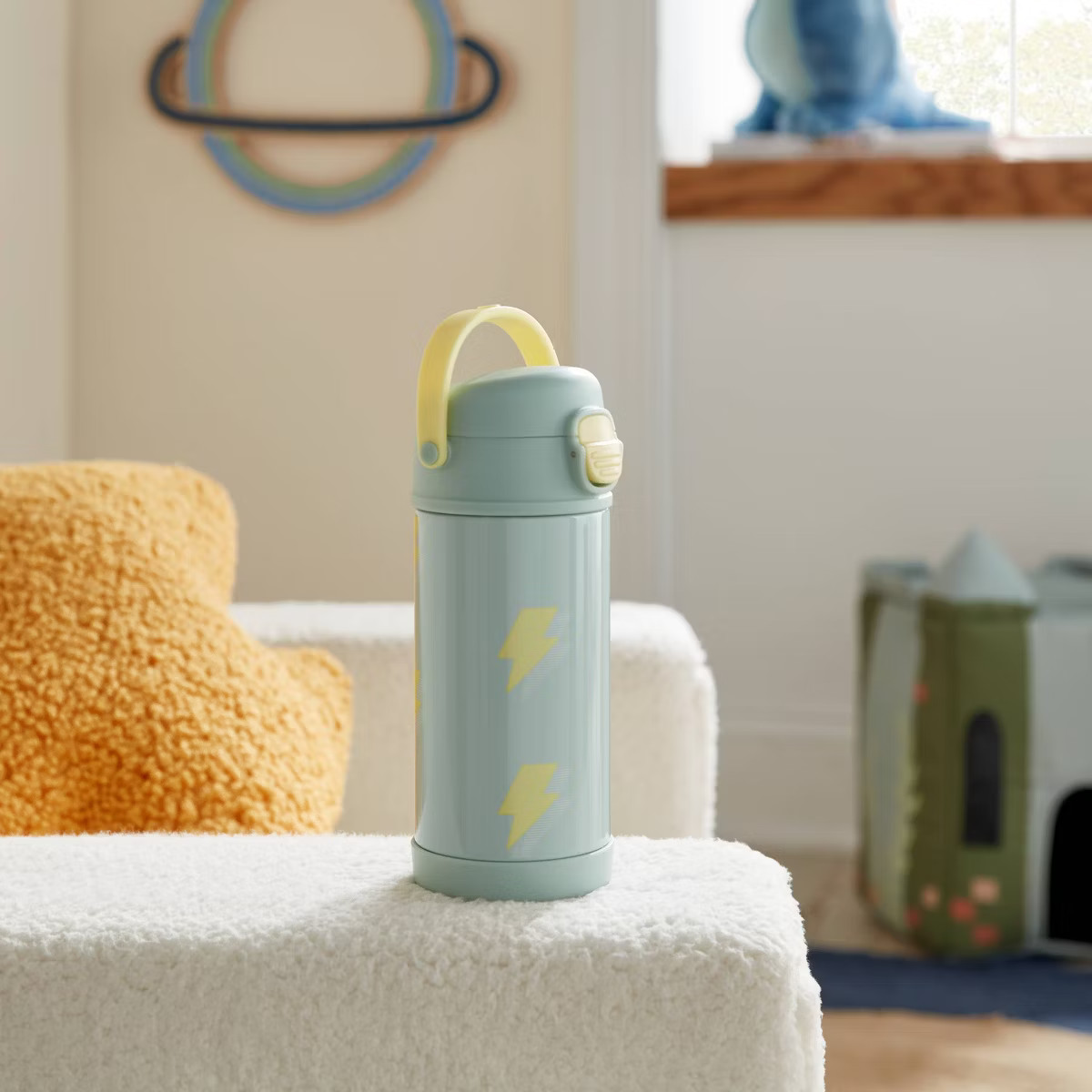 Kids' 12oz Checkered Stainless Steel Portable Drinkware Water Bottle Pink - Pillowfort™ | Target