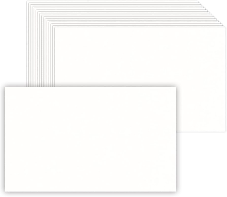 50 Pack 5.5''x8.5'' White Blank Cardstock Thick Paper - 80lb Flat Cards Stock Printer Paper for M... | Amazon (US)