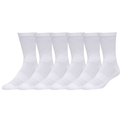 CSG 6 Pack Crew Socks - Men's - White / White, Size L | Eastbay