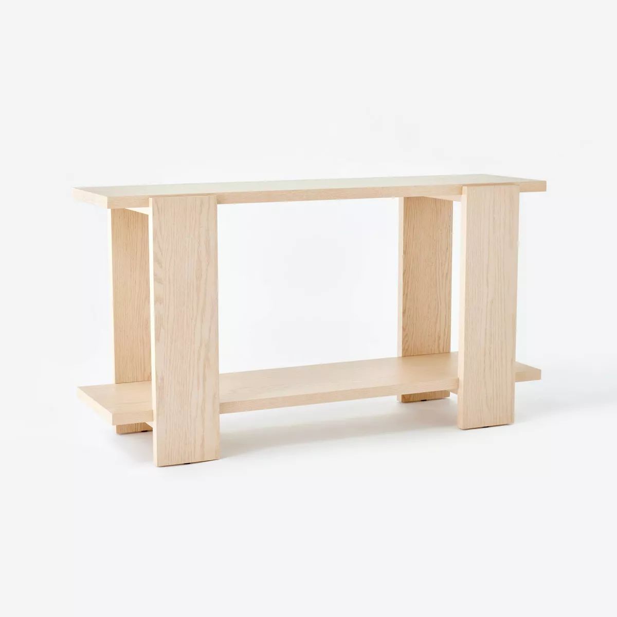 Bleached Oak Console Table Natural Wood - Threshold™ designed with Studio McGee | Target