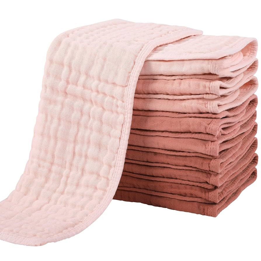 Yoofoss Muslin Burp Cloths for Baby 10 Pack 100% Cotton Baby Washcloths for Boys Girls Large 20''... | Amazon (US)