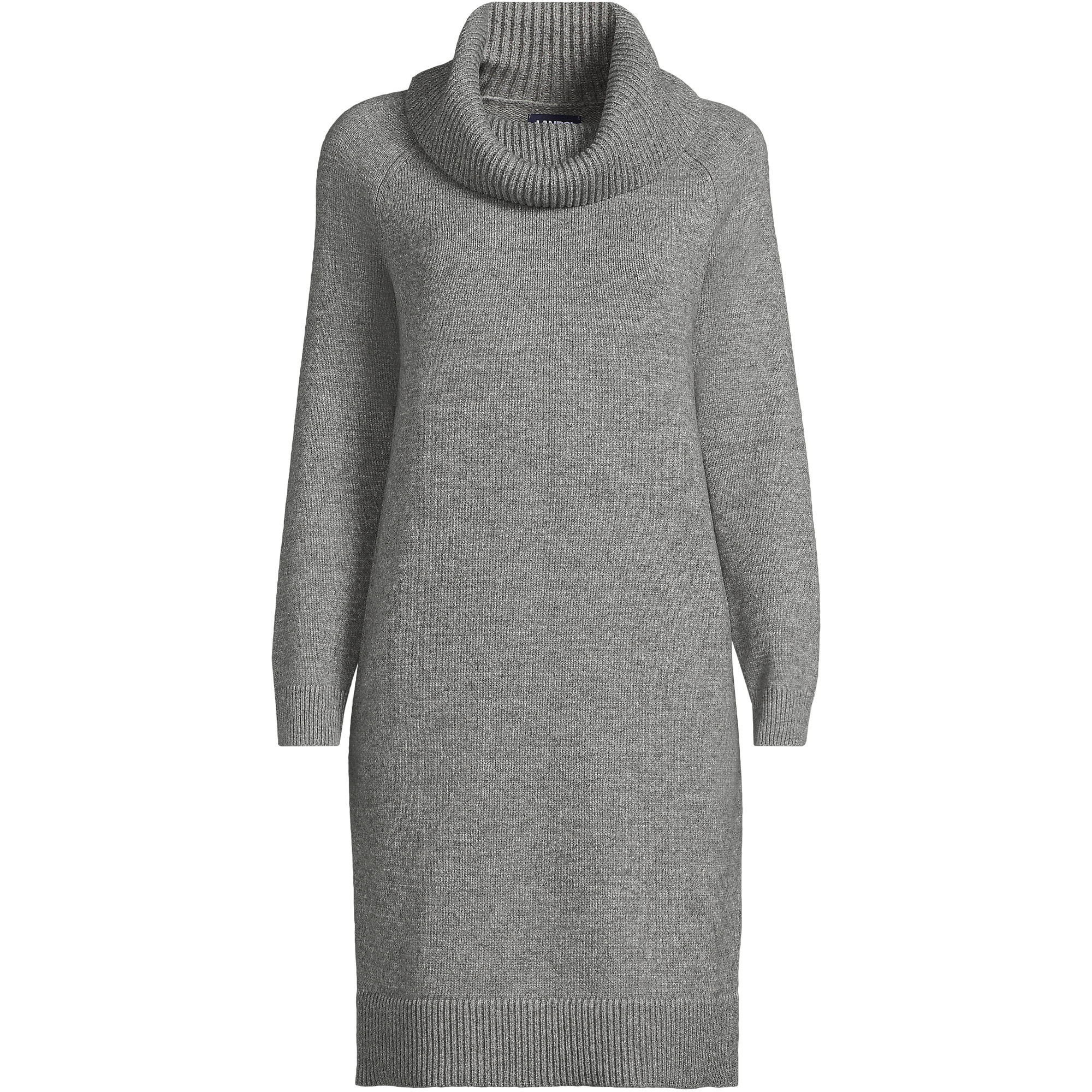 Women's Cozy Lofty Cowl Neck Sweater Dress | Lands' End (US)