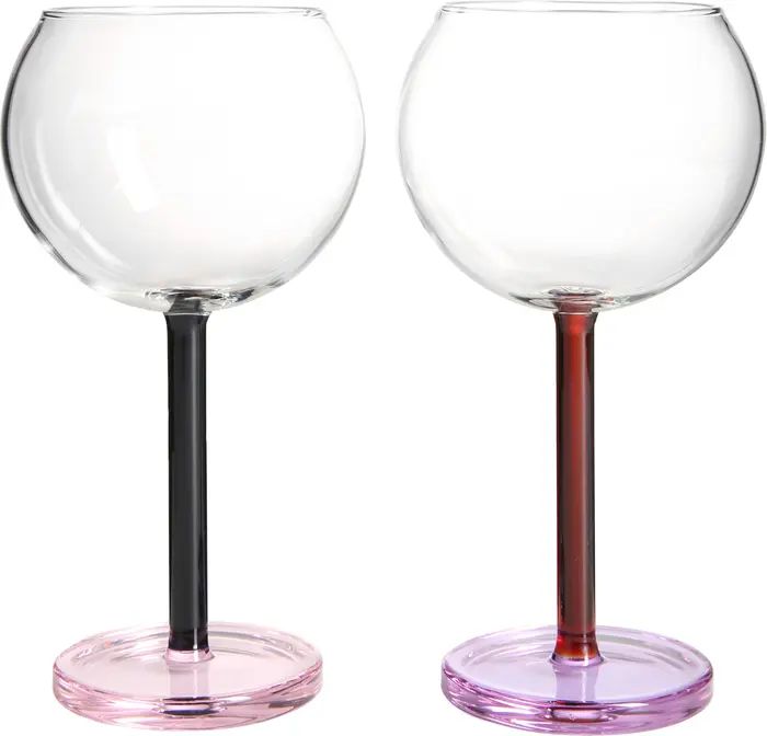 SOPHIE LOU JACOBSEN Bilboquet Set of 2 Wine Glasses | Nordstrom | Nordstrom