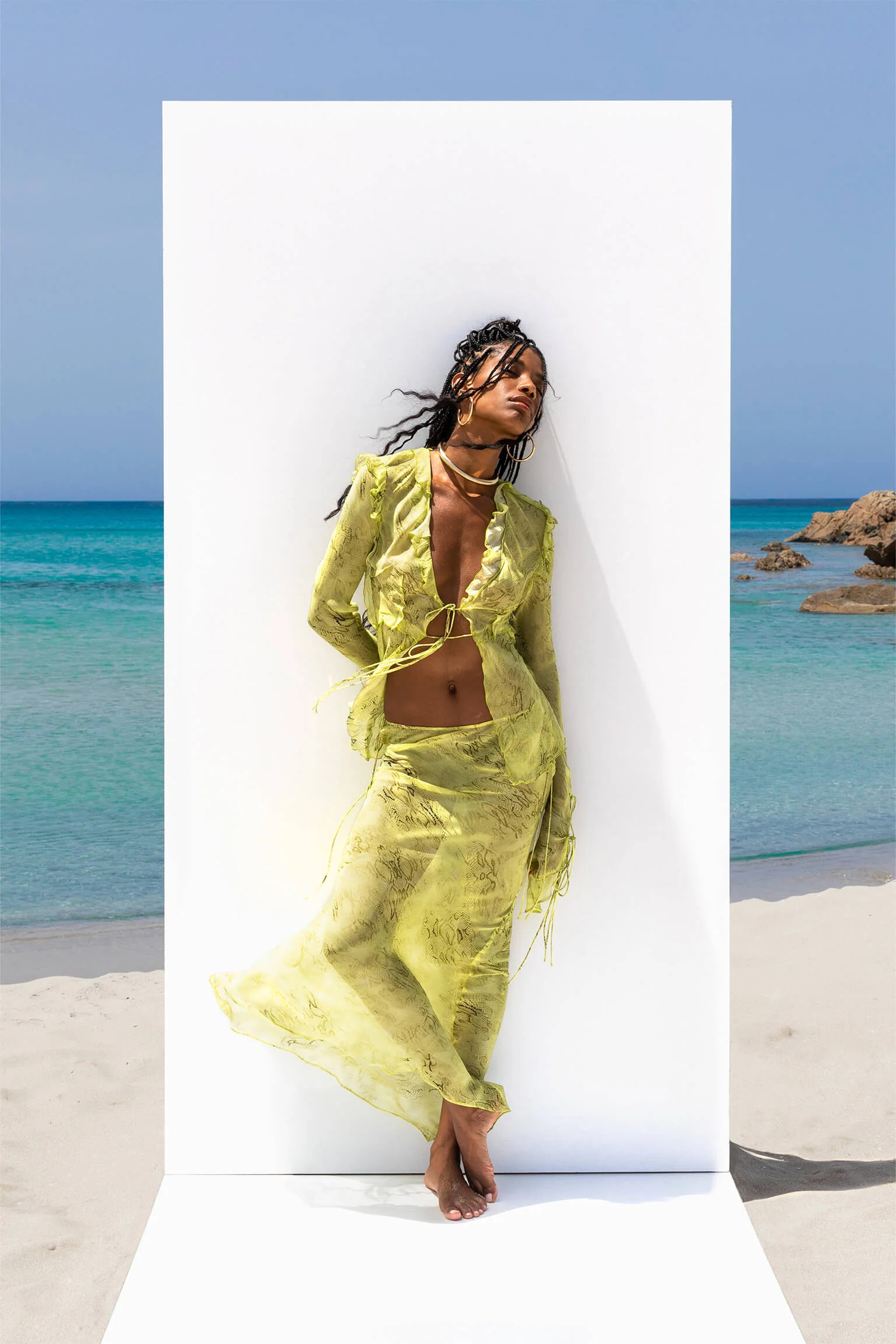 COBRA BLOUSE LIME | Rat & Boa