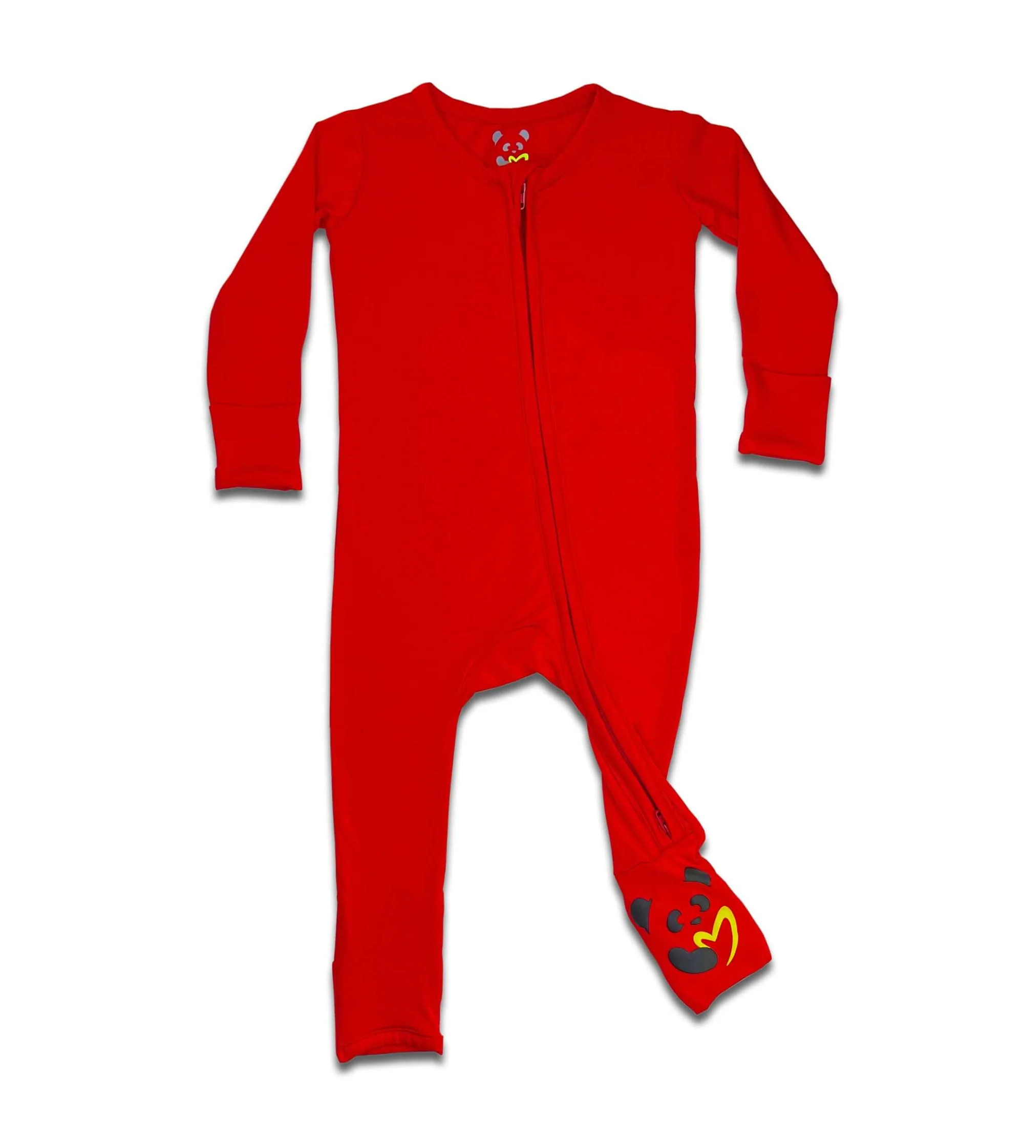 Winterberry Red Bamboo Convertible Footie | Bellabu Bear