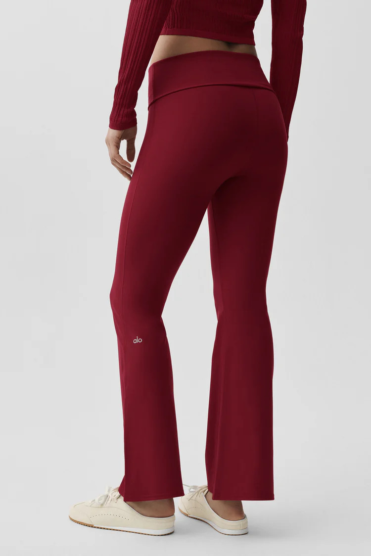 ALO Softsculpt 7/8 Foldover Flare Legging | Alo Yoga