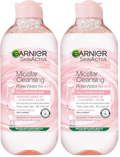Garnier Micellar Vitamin C Cleansing Water, Gentle face Cleanser & Makeup Remover, Hypoallergenic. Suitable For Dull And Uneven Skin, Brightening Formula, Dermatologically Tested, 400ml (Pack of 2) | Amazon (UK)