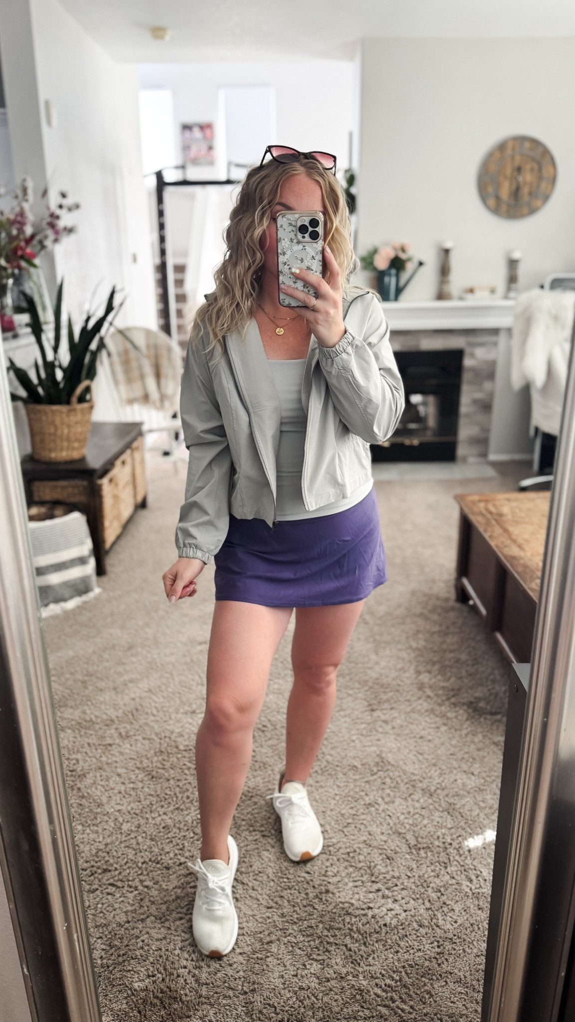 Amazon activewear for spring and summer — cropped windbreaker jacket, grey double lined tank top, purple tennis skirt, and sneakers (went up half a size)






Amazon outfits every outfit inspo, outfit ideas, casual outfits amazon, amazon outfits every day, spring outfits 2026, summer outfits

#LTKActive #LTKPetite #LTKootd