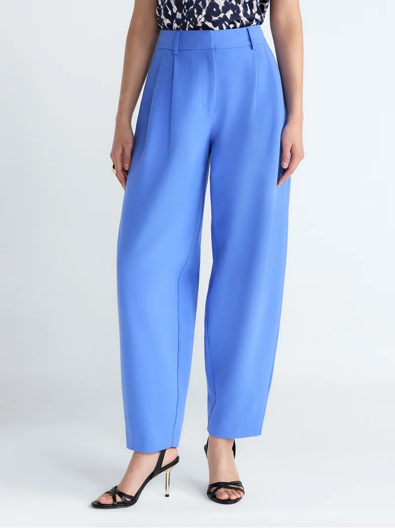 Devil Wears Prada Scoop Collection Women’s and Women's Plus High Rise Pleated Trousers, 30" Ins... | Walmart (US)