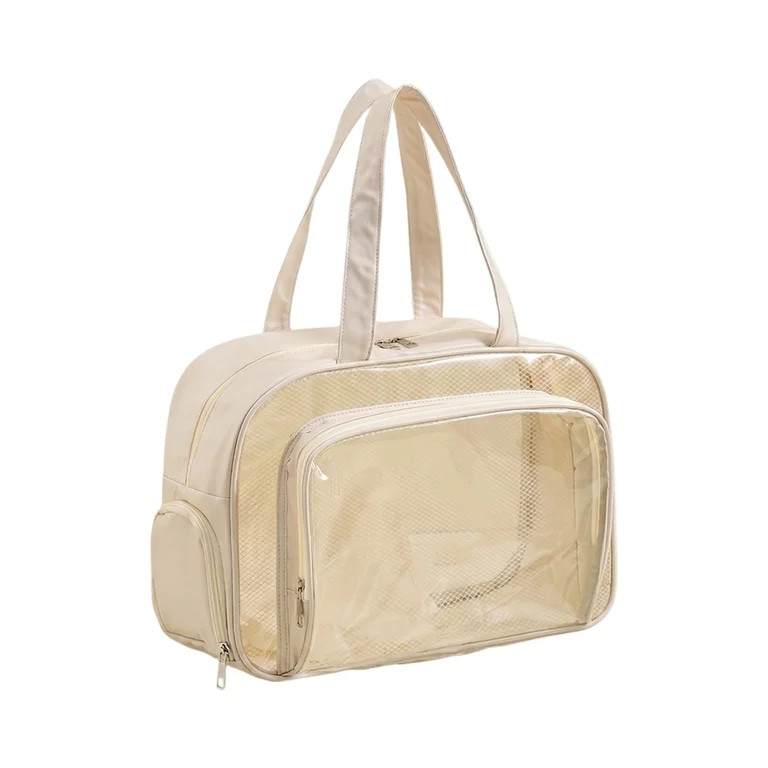 Transparent Beach Bag with Shoe Compartment, Waterproof Handheld Toiletry Bag, Dry Wet Separation... | Walmart (US)