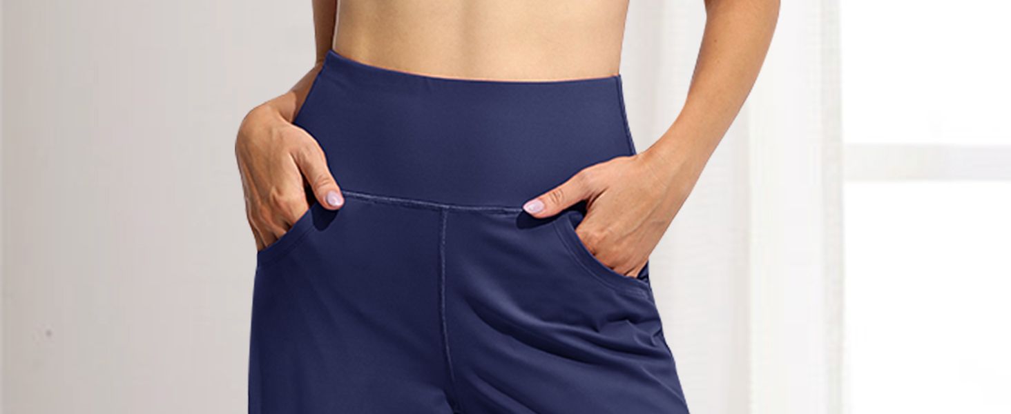 Promover Yoga Pants Women Wide Leg Sweatpants with Pockets Stretch Casual Lounge Pants Petite/Reg... | Amazon (US)