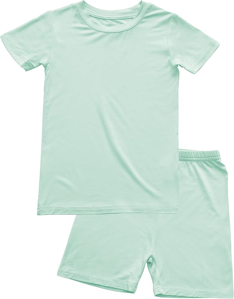 BABY 2T-10Y Toddler Kids Girls Boys Soft Comfy 2pcs Set Short Sleeve Shirts and Pants Sets | Amazon (US)
