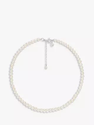 Claudia Bradby Sterling Silver Freshwater Pearl Collar Necklace, White | John Lewis (UK)