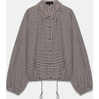 Zara - Check Jacket - Brown / Ecru - M - Woman | Zara UK