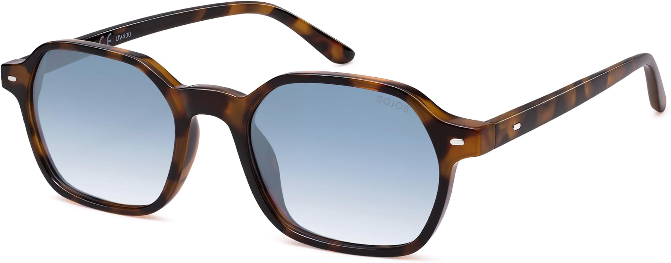 SOJOS Retro Square Polarized Sunglasses Womens Men Trendy 70s Thin Slim Shades Sunnies SJ2674 | Amazon (US)