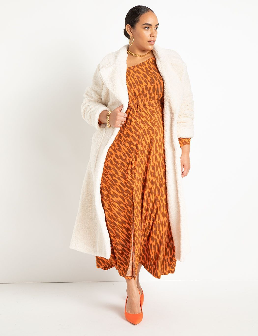 Teddy Coat With Belt | Women's Plus Size Coats + Jackets | ELOQUII | Eloquii
