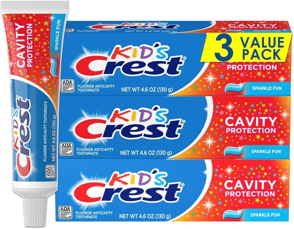 Crest Kid's Cavity Protection Toothpaste (children and toddlers 2+), Sparkle Fun, 4.6 Oz (Pack of... | Amazon (US)