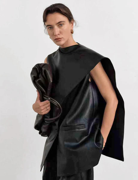Leather Scarf Top-PREORDER | Pixie Market