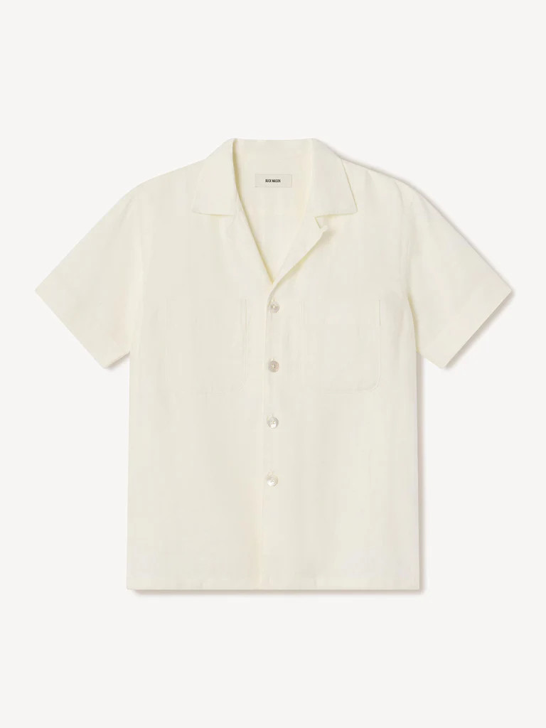 Crosshatch Linen Camp Shirt | Buck Mason