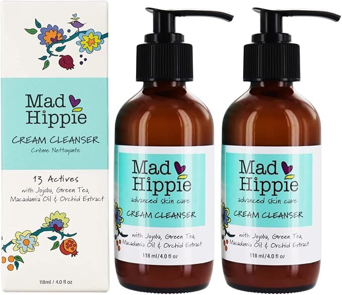 Mad Hippie Cream Cleanser - Hydrating Facial Cleanser with Jojoba Oil, Green Tea, Orchid Extract,... | Amazon (US)