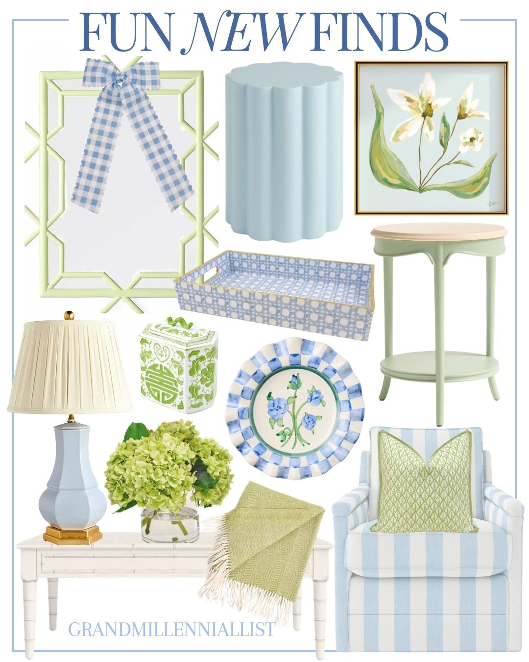 Grandmillennial New Finds!

My favorites, blue and green home decor! Southern style home, preppy home, Grandmillennial home 

#LTKStyleTip #LTKHome #LTKSeasonal